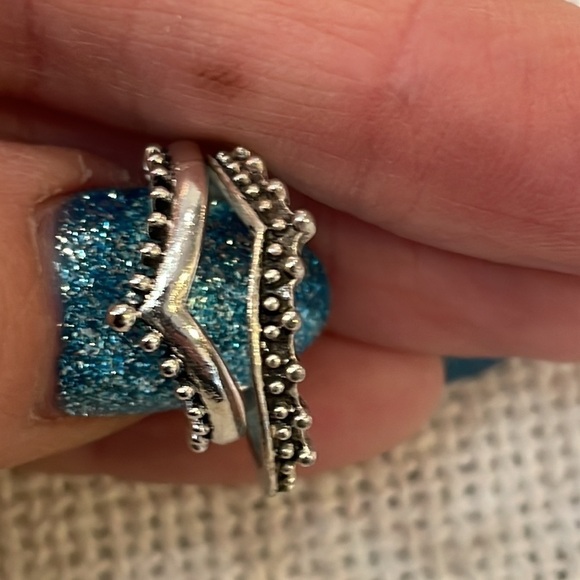 💐5/25 3 ring lot flower simple band stacking set - Picture 5 of 10